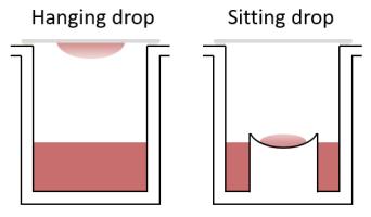 Illustration of a vapor diffusion experiment